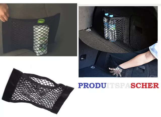 Filet à Bagages Extensible Pour Coffre De Voiture - 110x60cm, Avec Crochets, Noir - 9
