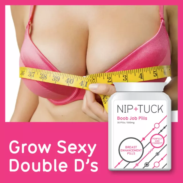 NIP & TUCK Boobjob Pill Big Breast Enhancement Pills Firms & Plumps Stops  Sag £25.99 - PicClick UK