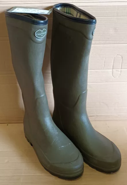 Le Chameau Country XL DA (UK 10.5) Jersey Wellingtons Wellies (Vert C) - NEW