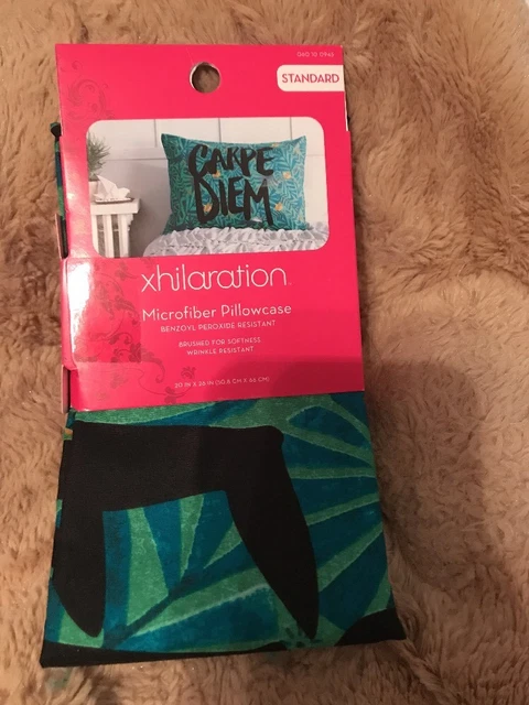 xhilaration "CARPE DIEM" ONE STANDARD Microfiber Pillowcase  NWT