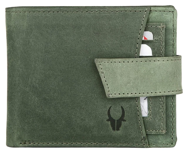 NUOVO AUTENTICO WILDHORN Rfid Marrone Crunch Vera Pelle Portafoglio Per