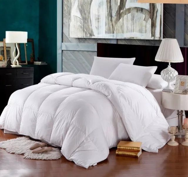 1200TC TWIN / TWIN XL DOWN ALTERNATIVE Comforter White SOLID Egyptian Cotton