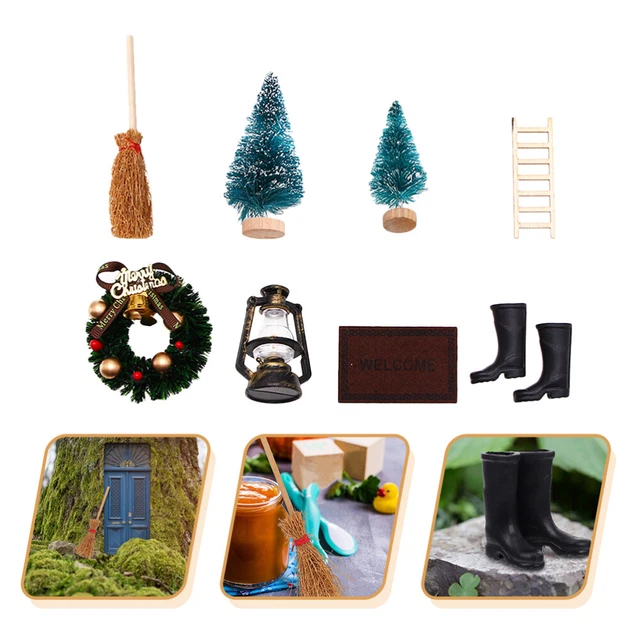 Puppenhausdekoration Stoff Mini-Weihnachtsdeko Märchengarten Miniaturen Colorful