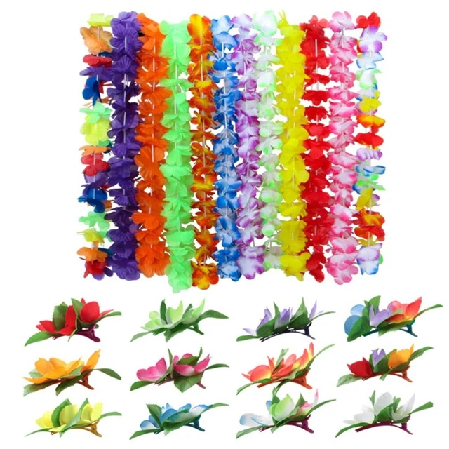24 Pcs Pinces À Cheveux De Plage D'été Collier Guirlande Barettes