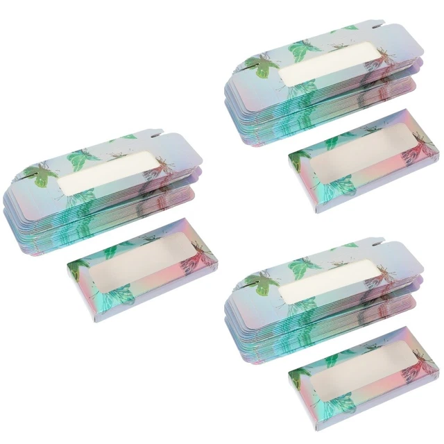 150 piezas Contenedor para pestañas reutilizable cajas decorativas para pestañas