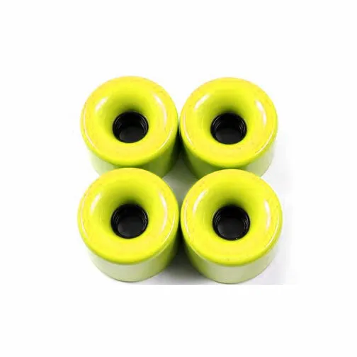 Pro Longboard Cruiser Skateboard Wheels 70mm Solid Yellow +Abec 7 Bearings