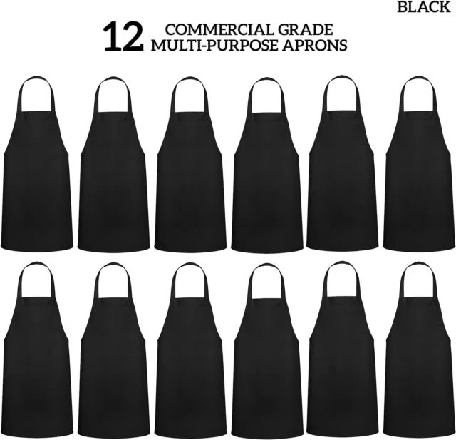 Ropa De Cocina Mandilas Para Mujer Hombre Cocina Delantal Cocina Negro 12 piezas 3