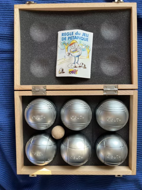 Obut Boule Pétanque Boccia Kugeln 6 Stück für 2 Spieler akt. NP 160 EUR