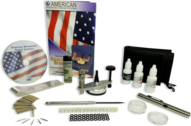 Windshield Repair Kit - American Essentials Professional Windshield Rock Chip -