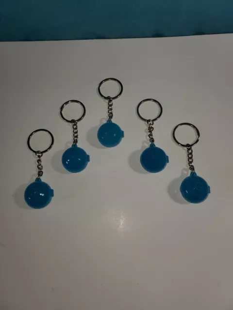 Tupperware Set Of 5 Mini Onion Keeper Keychains Rare Fun Sized Blue New Sale