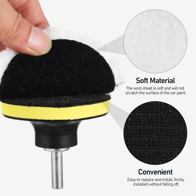 20 Roues De Polissage Pour Perceuse Rotative - Mandrin 3mm - Polissage Résine, Métal, Bois (Blanc)