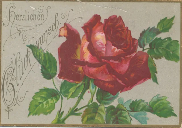 D884   Victorian Trade Card  Teas  Coffees Holidays  Rose