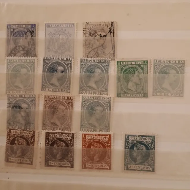 Spanische Kolonie Karibik Lot Briefmarken