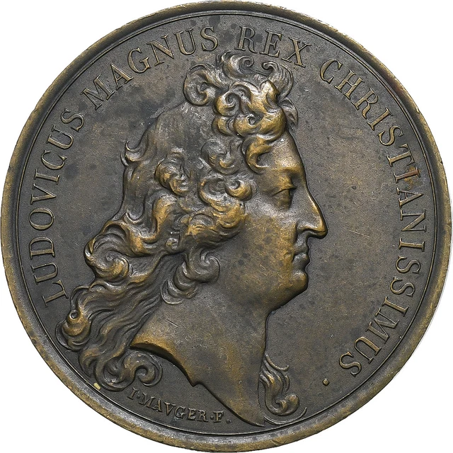 FRANCE, MÉDAILLE, LOUIS XIV, Prise de Douai, 1972, Mauger, Refrappe
