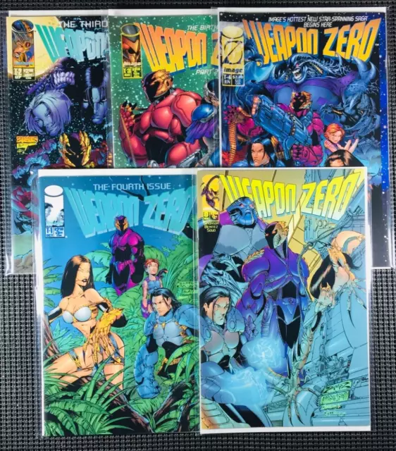 "WEAPON ZERO" Vol. 1 Issues #0 #T-1 #T-2 #T-3 #T-4 Comic Set Lot of 5 IMAGE 1995