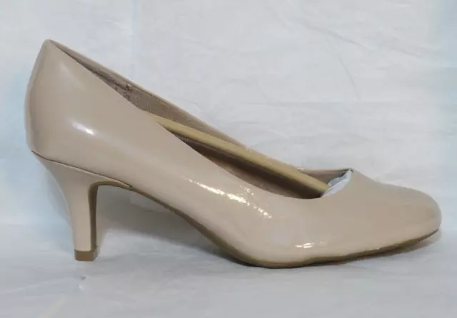 Lifestride Shoe Us 9 Wide Taupe Patent Faux Leather Parigi 3" Heel Stiletto Nib