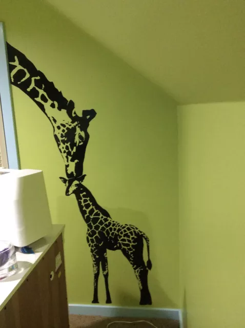 Stickerbrand Wall Decal Sticker Baby Giraffe w/ Mother Africa Safari Theme #384