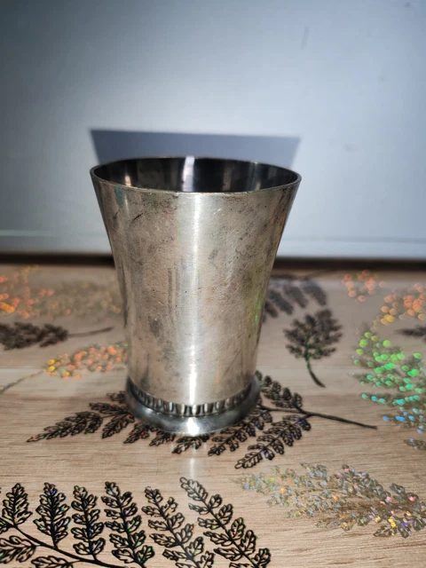 timbale et rond de serviette argent massif, poinçon argent 1er titre, Ravinet Denfert