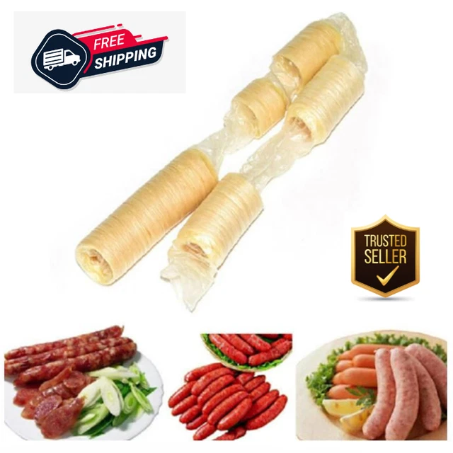 NATURAL SAUSAGE CASINGS Skins Breakfast Smoked Sausages Collagen Casing