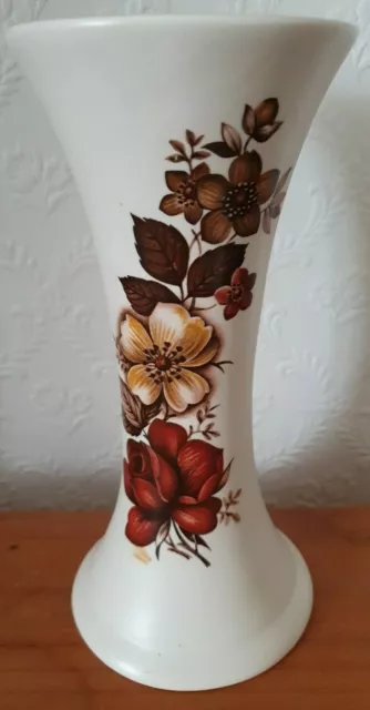 Vintage Purbeck Gifts Poole Dorset Made In England Floral Pattern Vase 8.5"