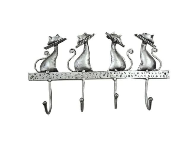 India Clothes Coat hat key hanging Cat hook Metal Iron Wall Door hanger Decor