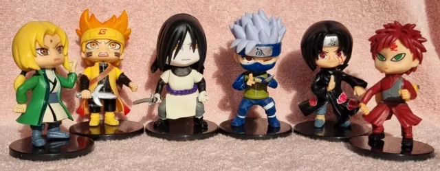 6x Naruto Minifigures - Tsunade , Naruto , Orochimaru , Kakashi , Itachi , Gaara