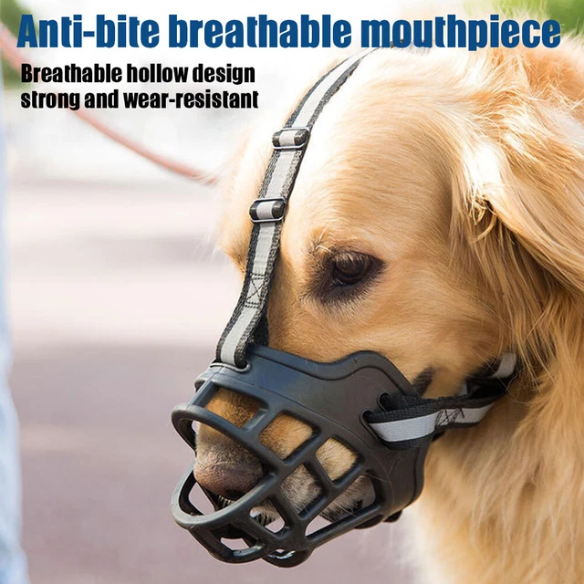 Adjustable Dog Mask Mesh Mouth Cover Muzzle Anti-Barking Bite Stop Chewing 6Size