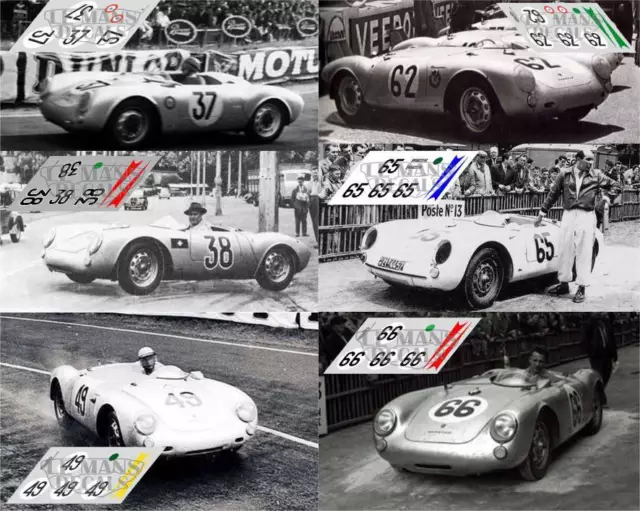 Decals Porsche 550 RS Le Mans 1955 1:32 1:24 1:43 1:18 1:64 1:87 slot calcas