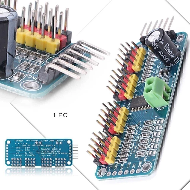PCA9685 16-KANAL-12-BIT-PWM-SERVOMOTORTREIBER I2C-MODUL Arduino-Roboter ...