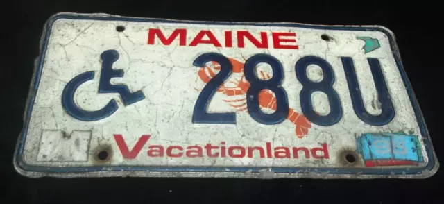 1995 Maine Lobster Handicap  License Plate 288U