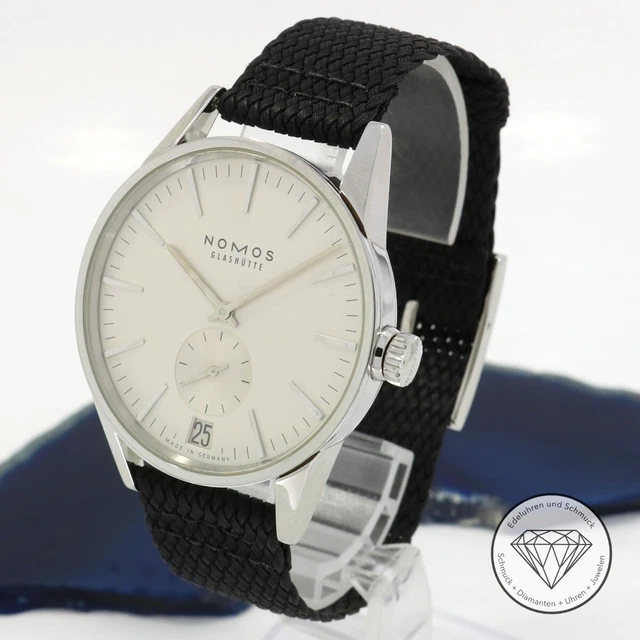 Neupreis 3.400,- Nomos Zürich Datum Stahl 40mm Automatik Uhr 802 xxyy