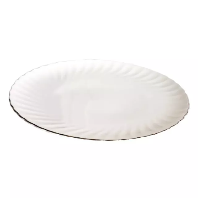 Syracuse China DINNER PLATE Silhouette Wedding Ring White Platinum Trim 10 1/2"