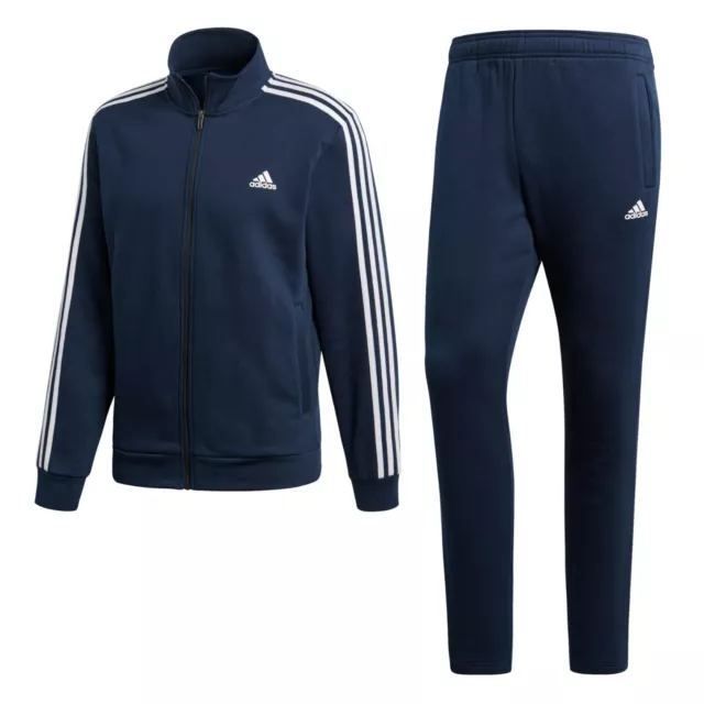 Adidas Jungen Full Relax Trainingsanzug Top und Unterteil Marineblau Größe XS & S BRANDNEU MIT ETIKETT