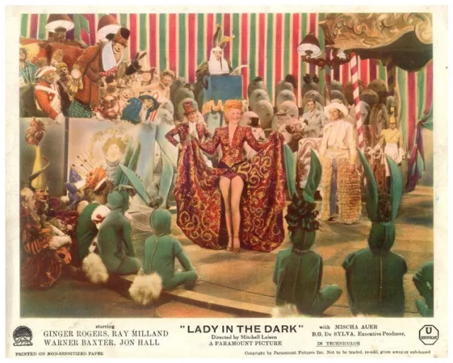 Lady In The Dark Original Lobby Card 1944 Ginger Rogers Leggy Showgirl