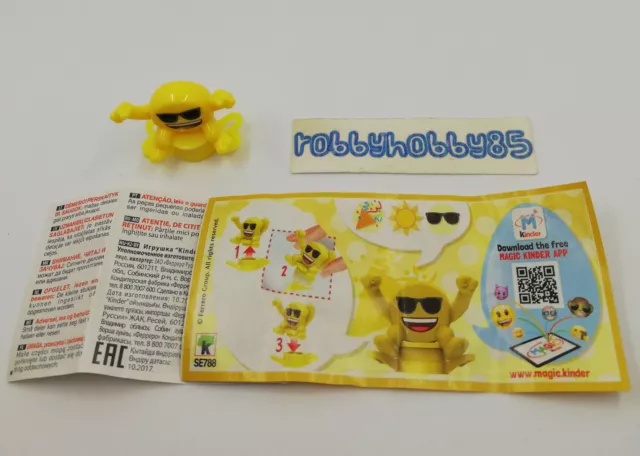 Se788 Emojoy - Timbro + Bpz Kinder Merendero Italia 2018 Emoji Collection