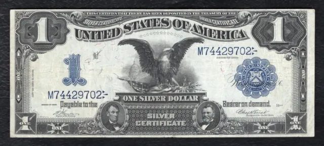 Fr. 228 1899 $1 One Dollar “Black Eagle” Silver Certificate Note Very Fine+
