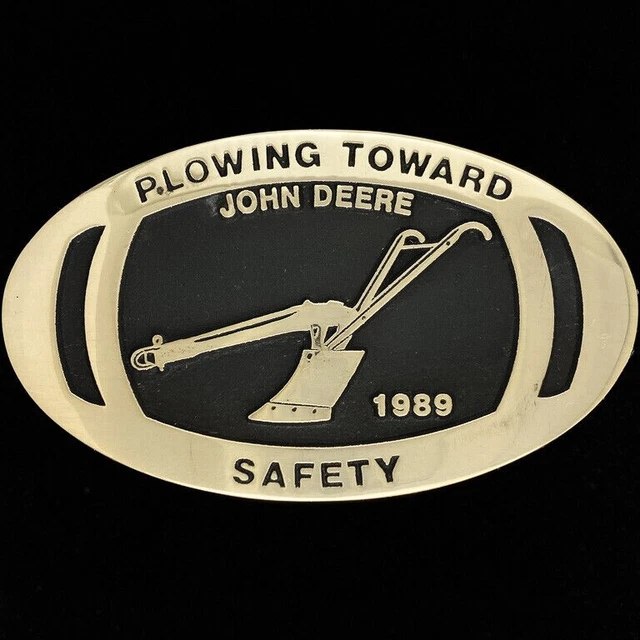 Nuovo Nib John Deere Sicurezza Award Raro Dipendente Ottone 89 Vintage Cintura
