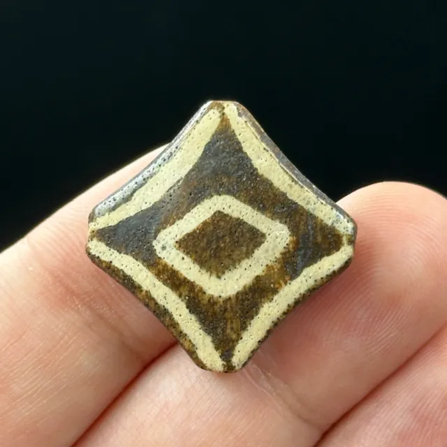 Very Rare  Ancient Genuine Beautiful Burmese Pyu Pumtek Unique Shape Bead