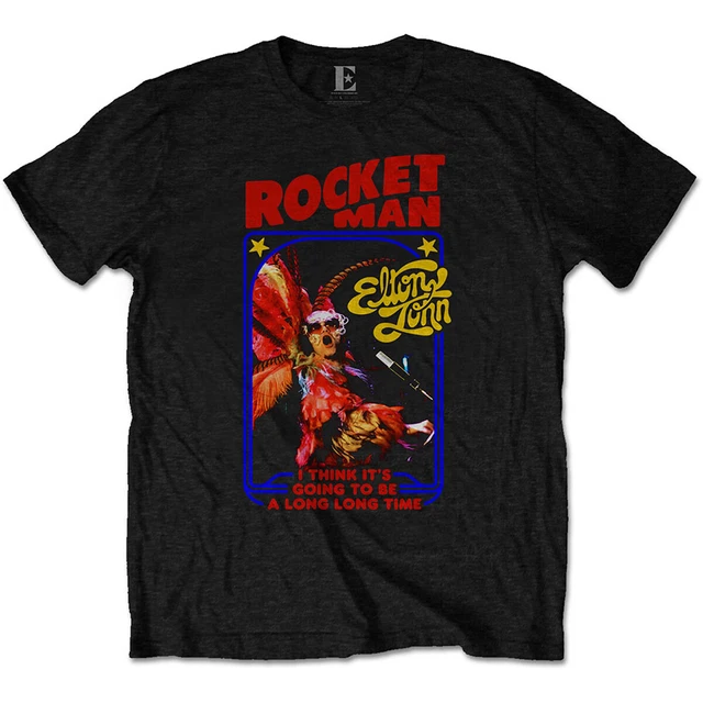 Elton John Rocket Man Honky Chateau Black autorizzato Uomo maglietta