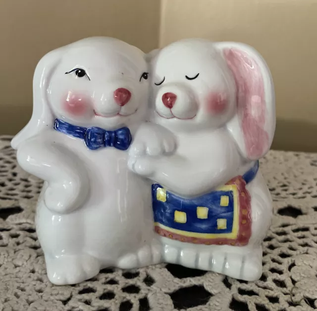 Lefton 2003 Bunnies Coin Bank