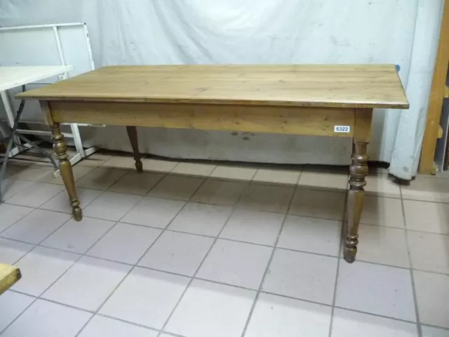 6322. Alter Tisch Esstisch Gesindetisch Wirtshaustisch Weichholz 180 cm