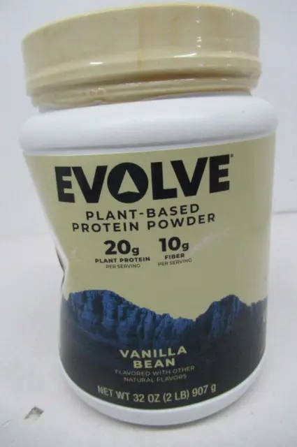 Evolve Plant-Based Protein Powder IDEAL VANILLA 20g Protein 2lb (dented)