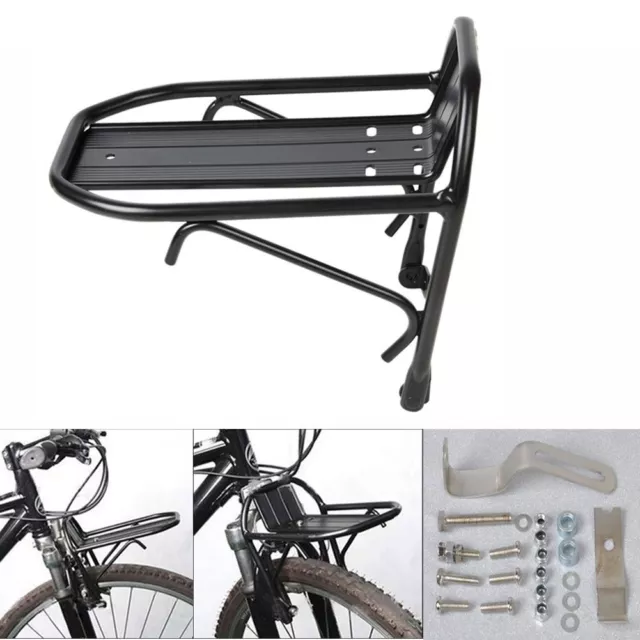 Aluminum Alloy Bike Bicycle Front Rack Luggage Shelf Panniers Bracket Mount New