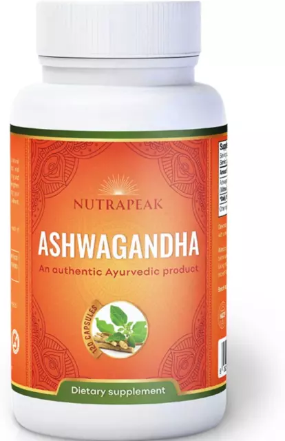 Nutrapeak Ayurveda Ashwagandha Capsules - 120 Count | Vegan, Plant-Based,...