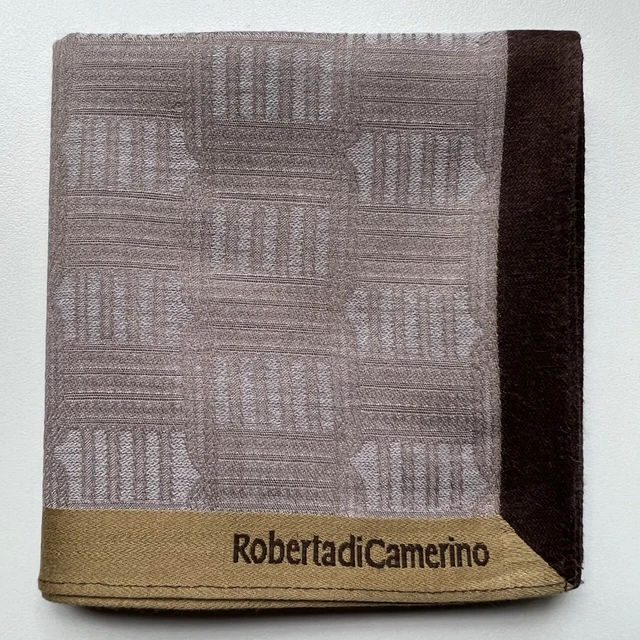 Handkerchief Men's Cotton Vintage Art Brown Geometric Solid Pocket Square 18"