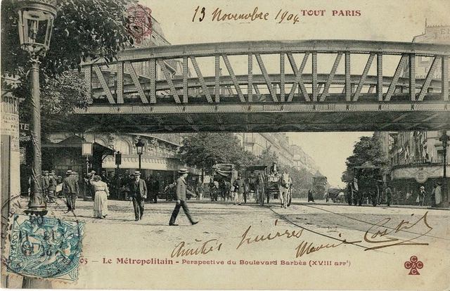 CPA - All Paris - Le Metropolitain - Perspective du comic book Barbes