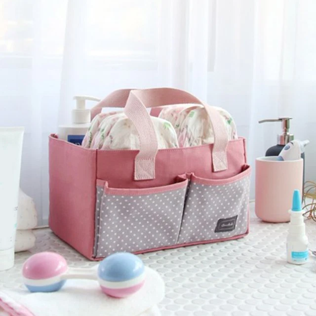 Baby Diaper Caddy Holder Bag Maternity Nursery Organizer Storage (Pink) 6
