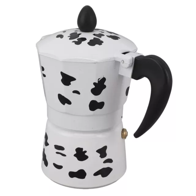 (3 Tasses 150 Ml)Cafetière à Moka Couleur Vache Laiteuse En Aluminium