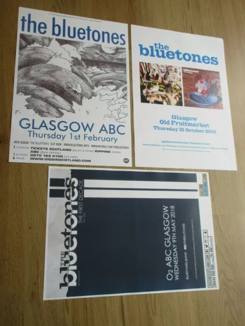 The Bluetones Concert Posters  Collection X 3 Scottish Tour Gig Tour Memorabilia