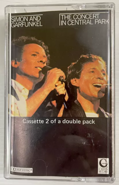 SIMON & GARFUNKEL The Concert In Central Park Music Cassette 2 Tape ...